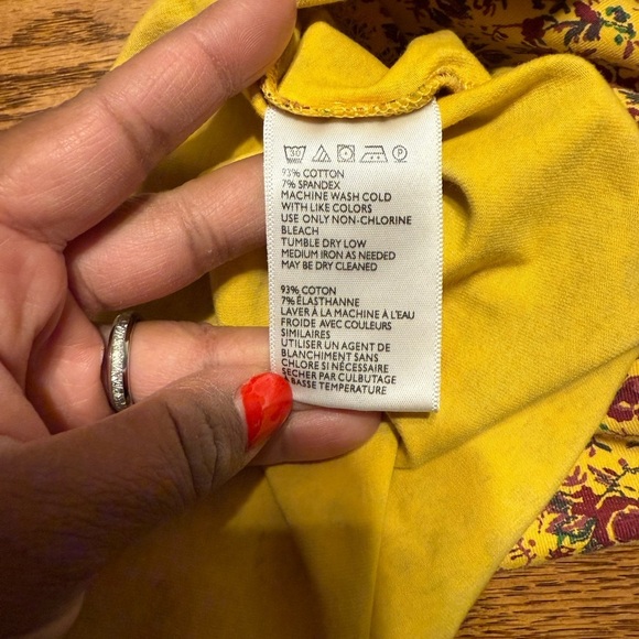 Silence + Noise Urban Outfitters Crop Tube Top Yellow Red Floral Print Small - Picture 6 of 7